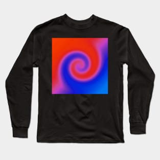 Swirl Red Blue Long Sleeve T-Shirt